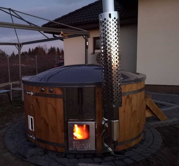 Bania Kąpielowa Gorąca Beczka Balia Ogrodowa Sauna Jacuzzi Led Spa