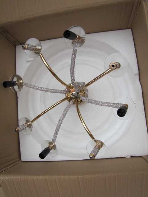 Lampa sufitowa glamour złoto kryształki Diyas Fiore 4
