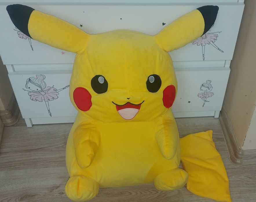 PIKACHU NOWA Maskotka DUŻA 65cm PIKACZU Pluszak Przytulanka POKEMON