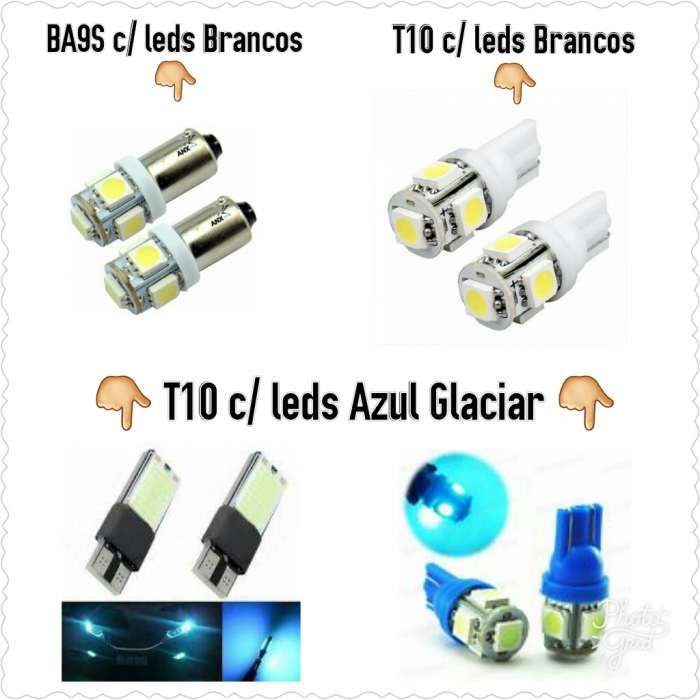 Lâmpadas de leds T10 / Ba9s / Tubulares / Placa de LED's