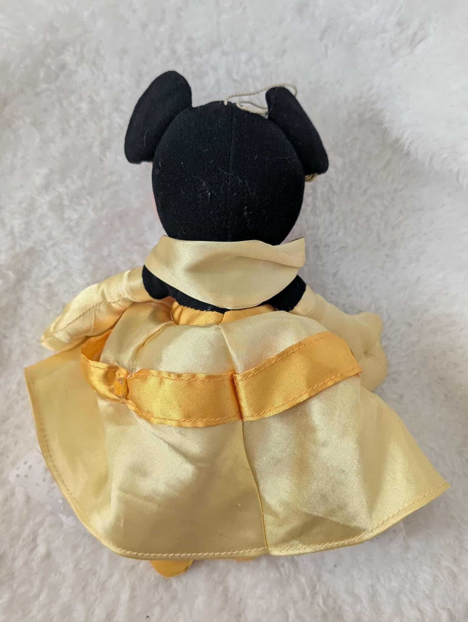 Disney Store Minnie Mouse w złotej sukni maskotka kolekcjonerska