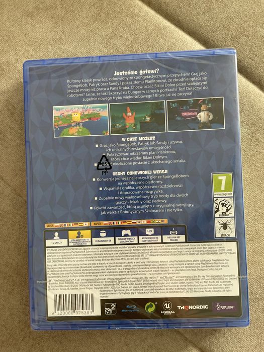 NOWA Gra ps4 SpongeBob Battle for Bikini Bottom