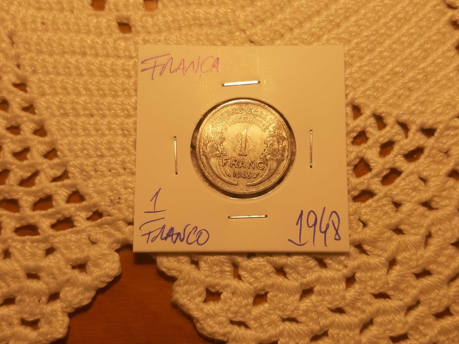 França - moeda de 1 franco de 1948
