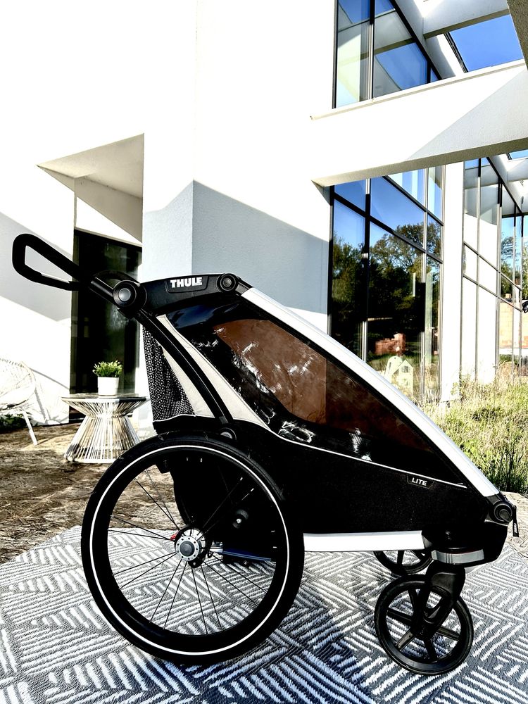 Thule Chariot Lite 1 przyczepka rowerowa nowy model szaro-czarna wózek