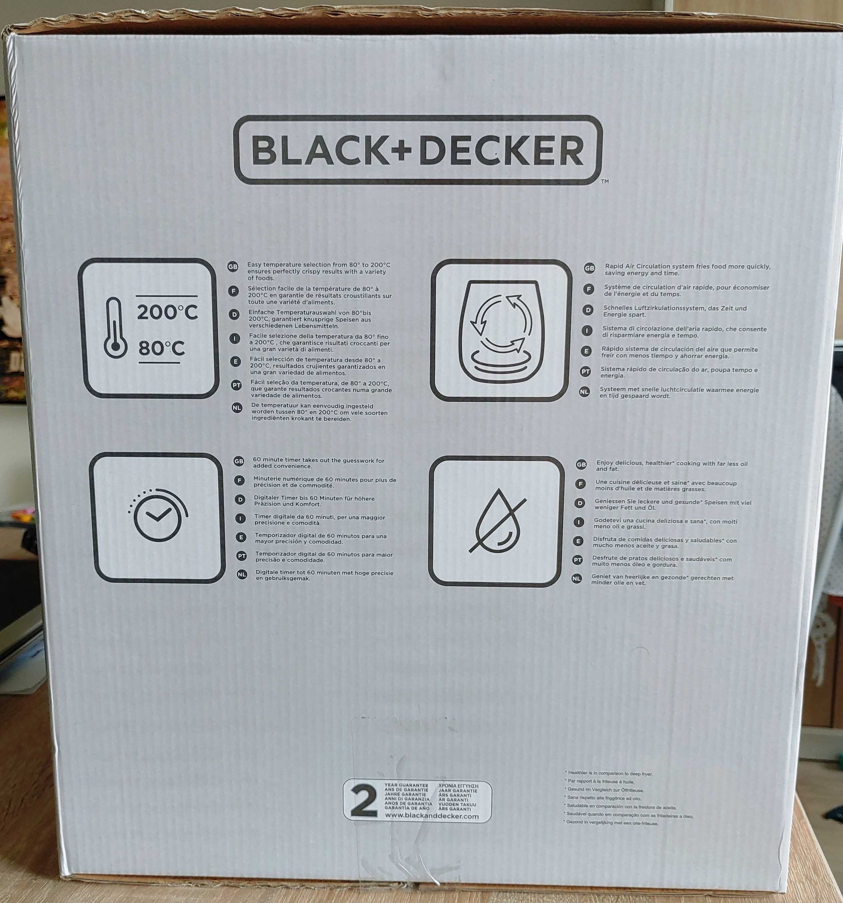 Frytkownica beztłuszczowa Black + Decker 1500W BXAF3500E