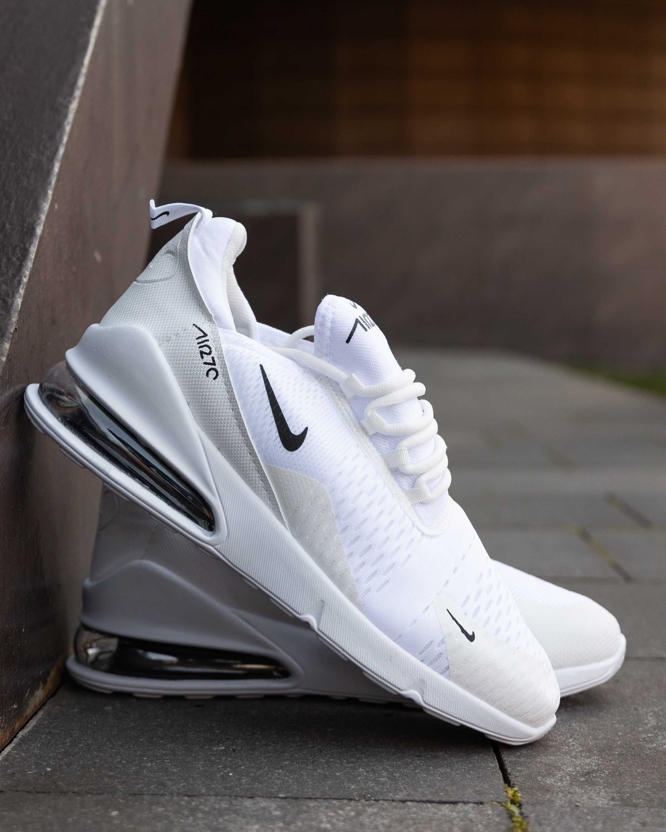 Мужские кроссовки Найк Эйр Макс белые Nike Air Max 270 White