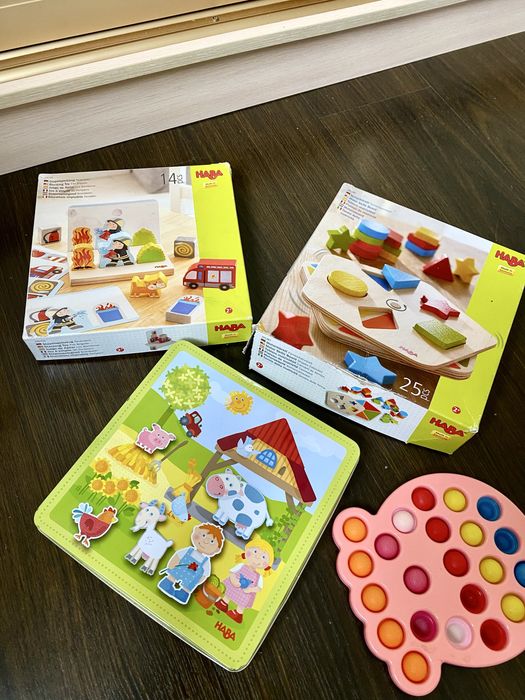 Дитячі розвиваючі іграшки Chicco, Fisherprice, Haba