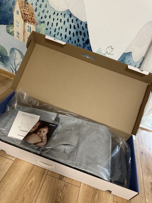 Leżaczek Babybjorn szary mesh Bujaczek