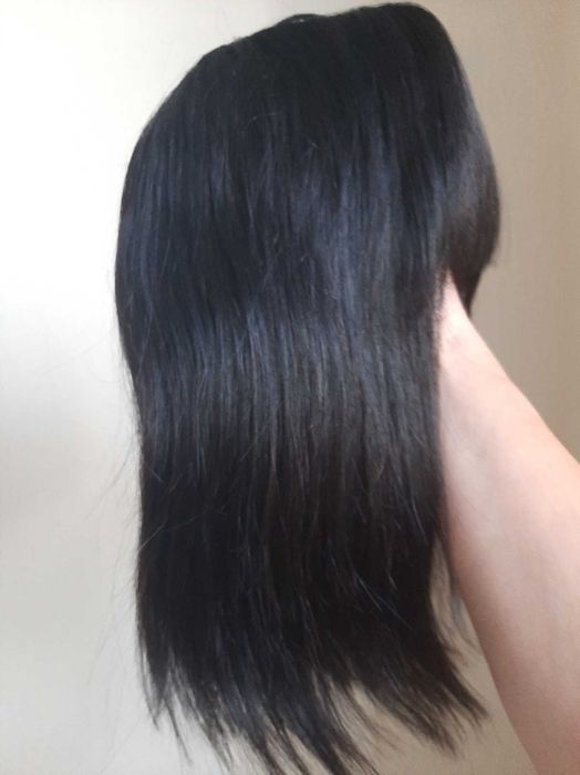 Перука з натурального волосся парик натуральные волосы 30, 28см амбре