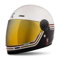 2 x SZYBA + Gold CASSIDA Czeski Kask Motocyklowy