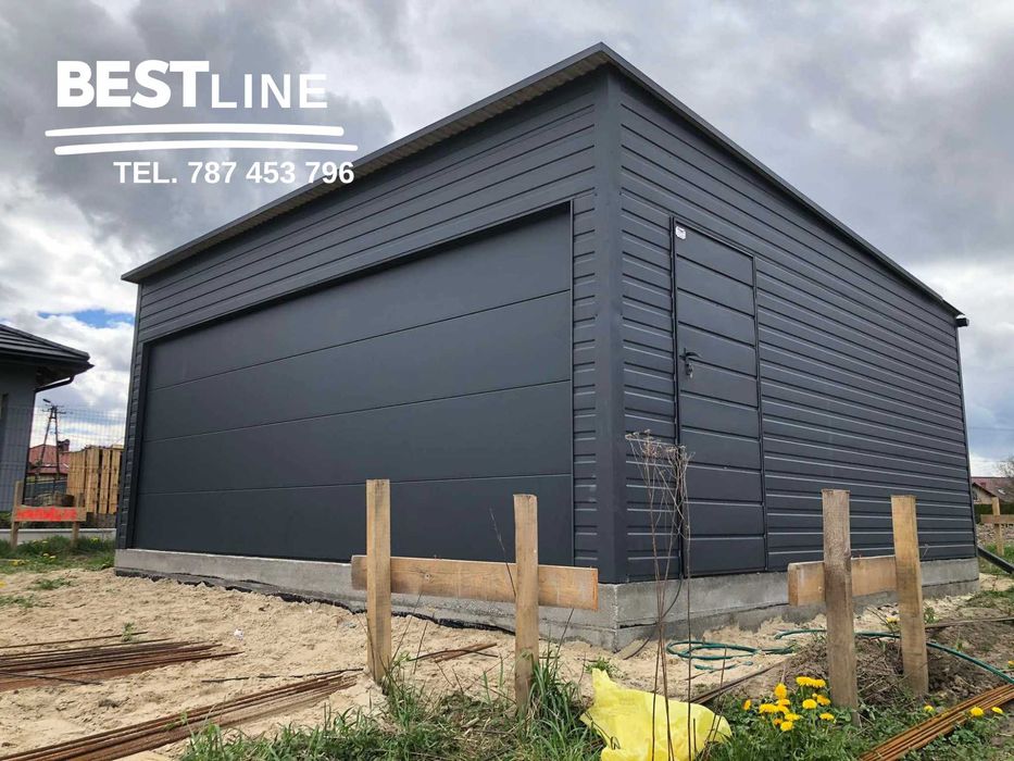 Garaż blaszany z bramą segmentową 6x5! Nowoczesne garaże! PRODUCENT