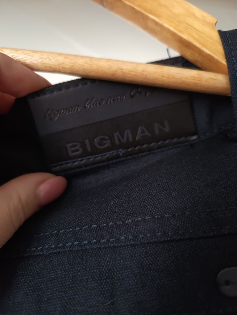 Spodnie męskie eleganckie materiałowe BigMan w38 l32 Xxl