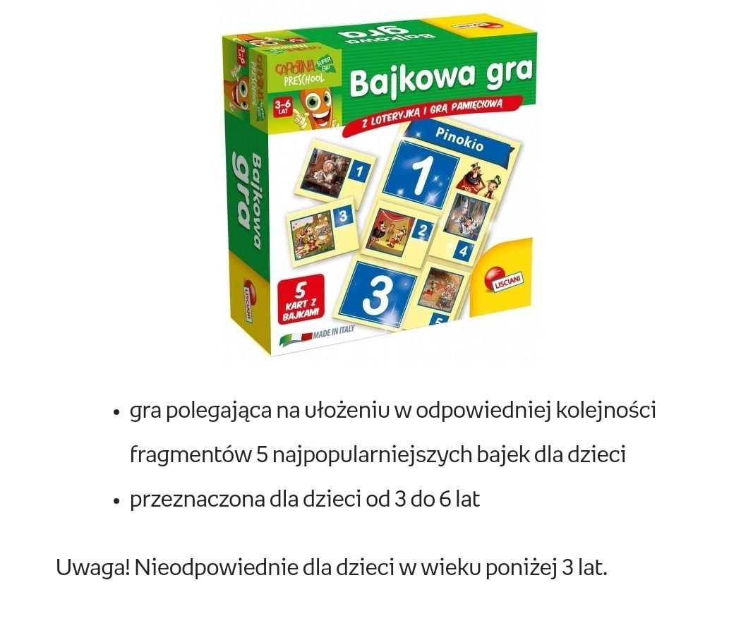 Gra edukacyjna - Bajkowa gra