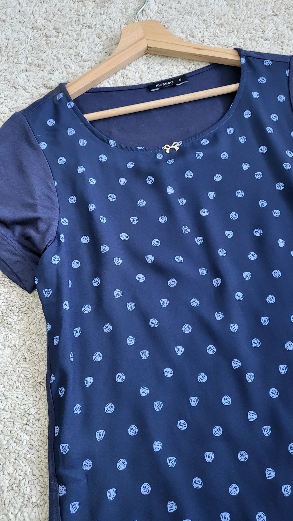 Koszulka bluzka elegancka klasyczna zwiewna bawełna na lato do pracy