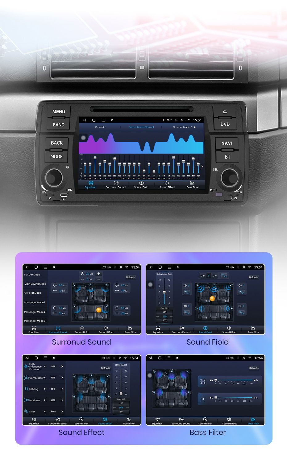 Rádio 7" BMW E46 Rover 75 MG Zt Android Auto Carplay GPS WiFi 2/32GB