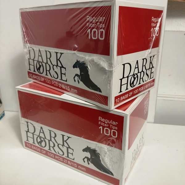 Filtro Dark Horse caixa com 10 blisters de 100 filtros de 8-15 mm