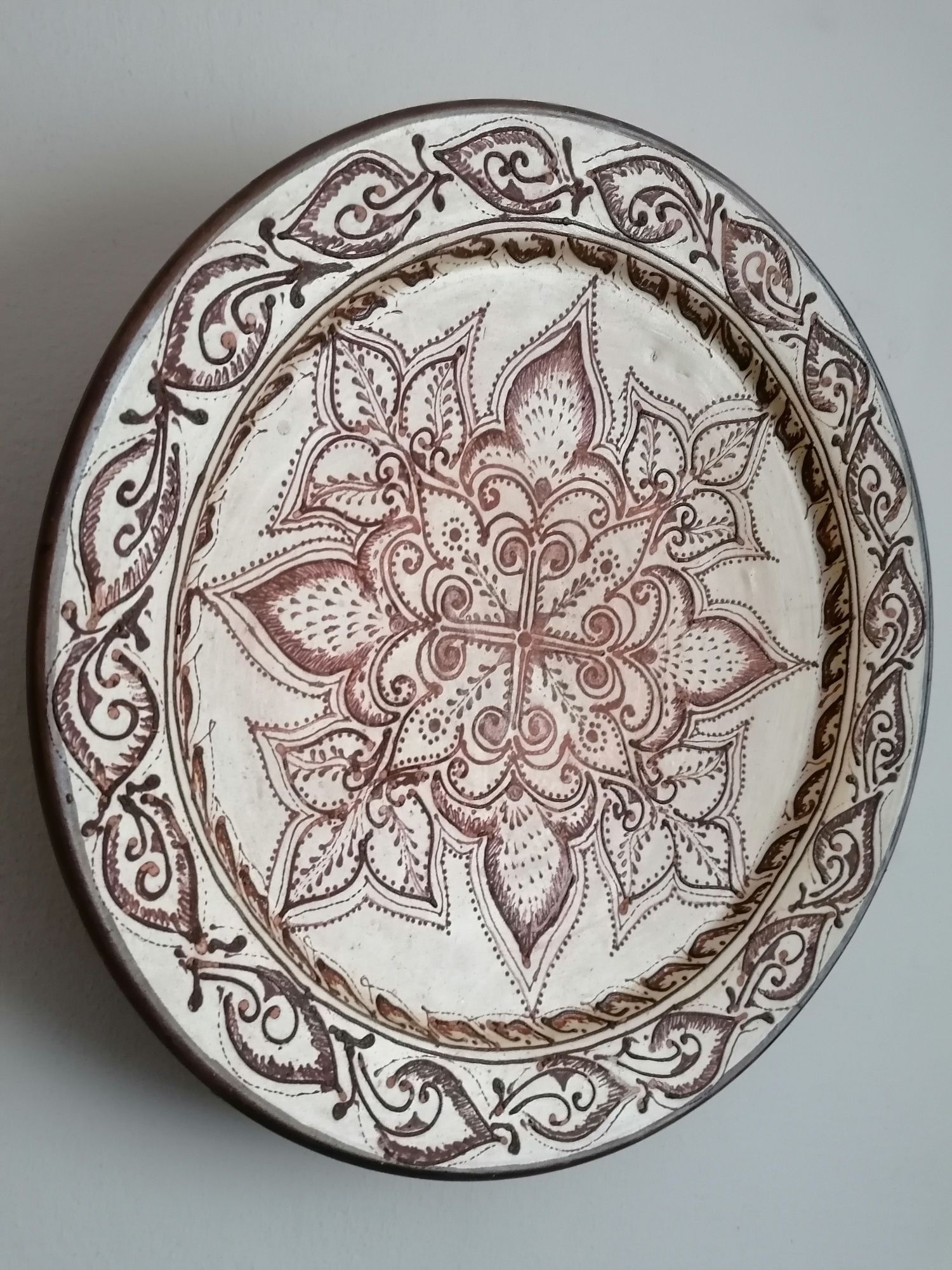 Duży talerz ceramiczny ozdobny 36cm