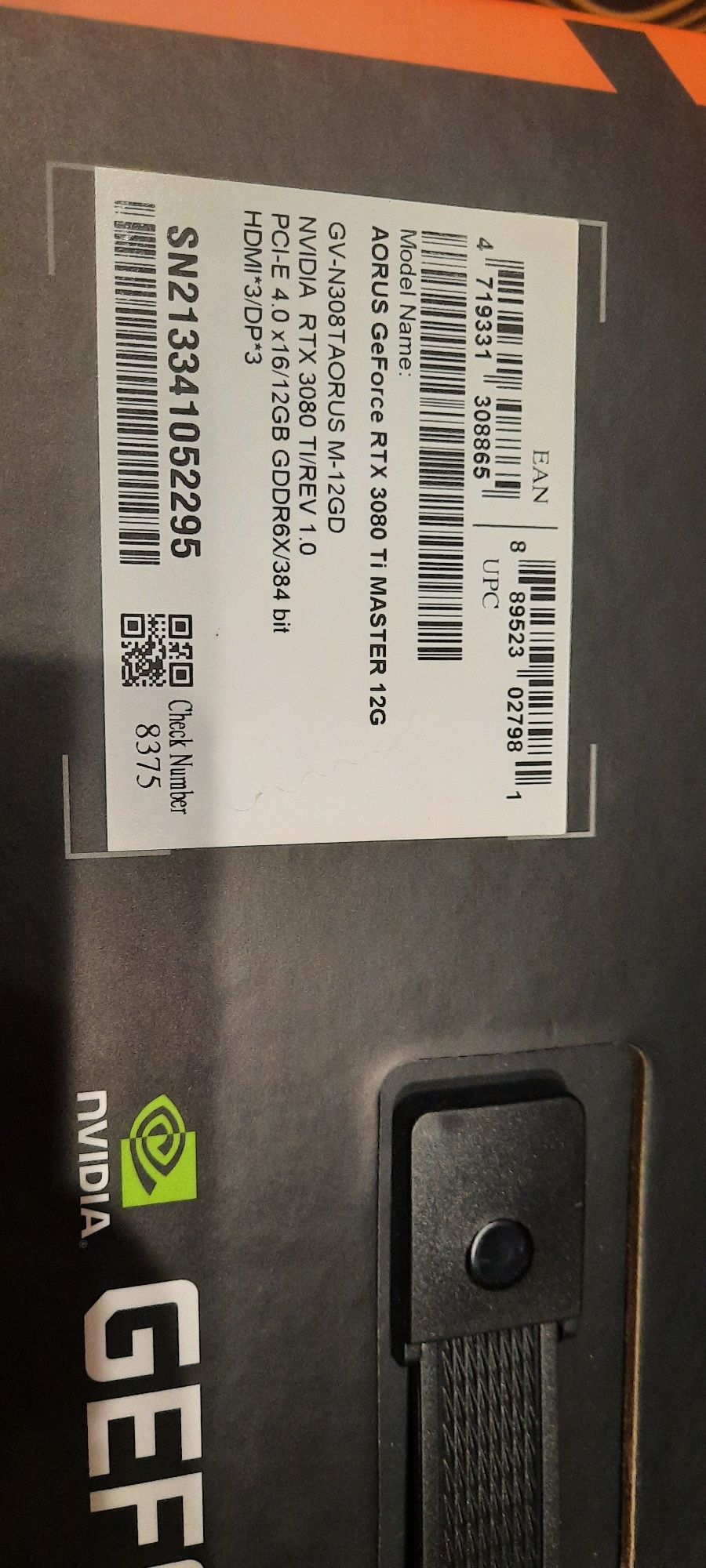 RTX 3080ti gigabyte aurus master
