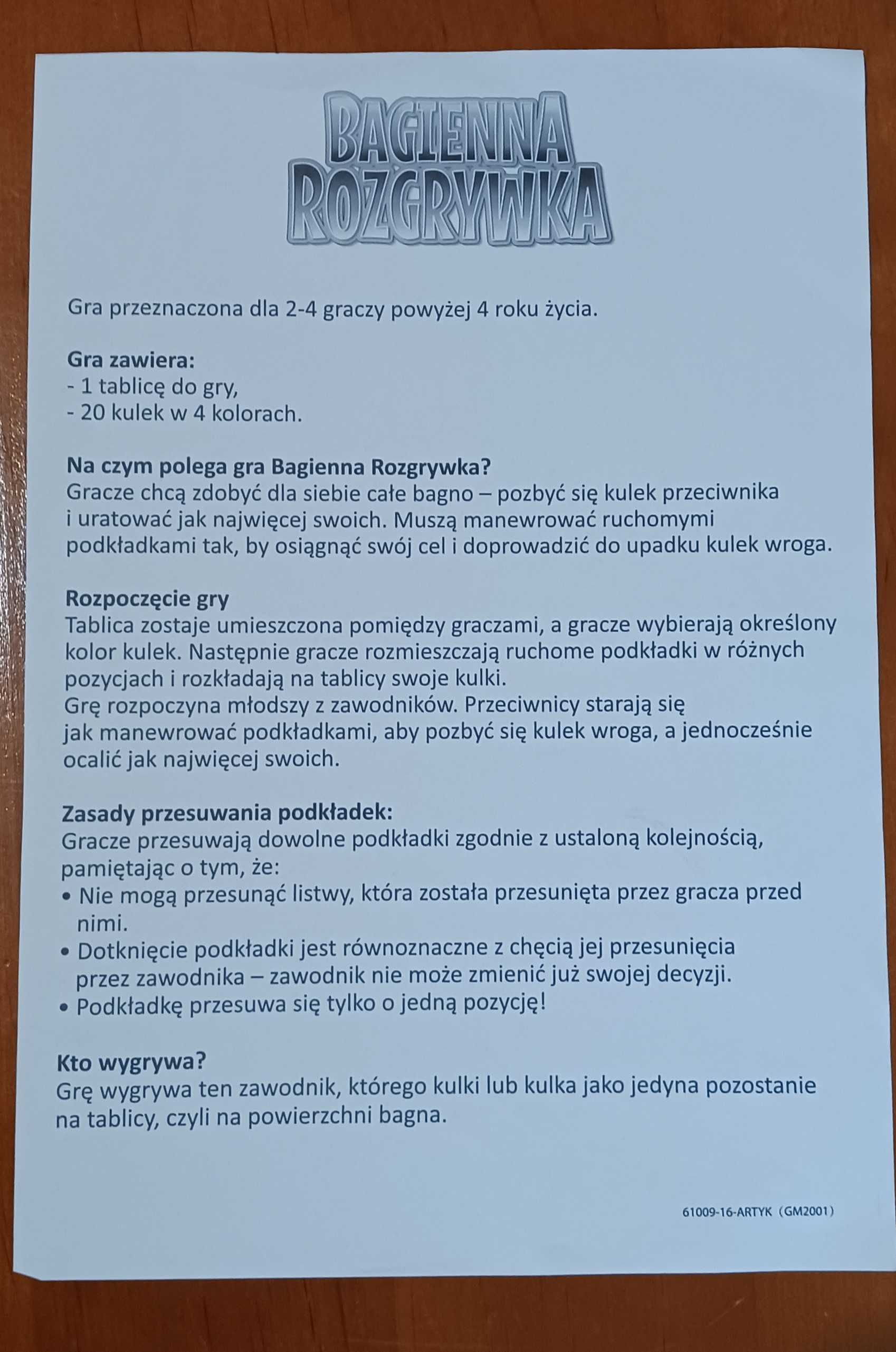 Strategiczna gra planszowa Bagienna rozgrywka od 4 lat