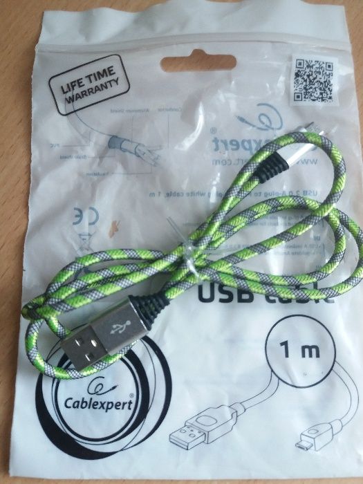 Новий кабель: USB cable - 1 м. + Нові кабелі для ПК, ноутбуків, БФП.