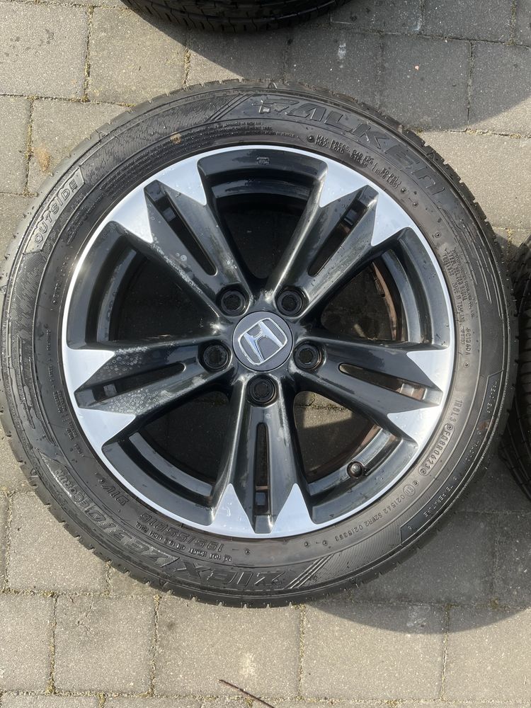 Koła Alufelgi Honda 5x114,3 16 cali nowe opony 195/55r16