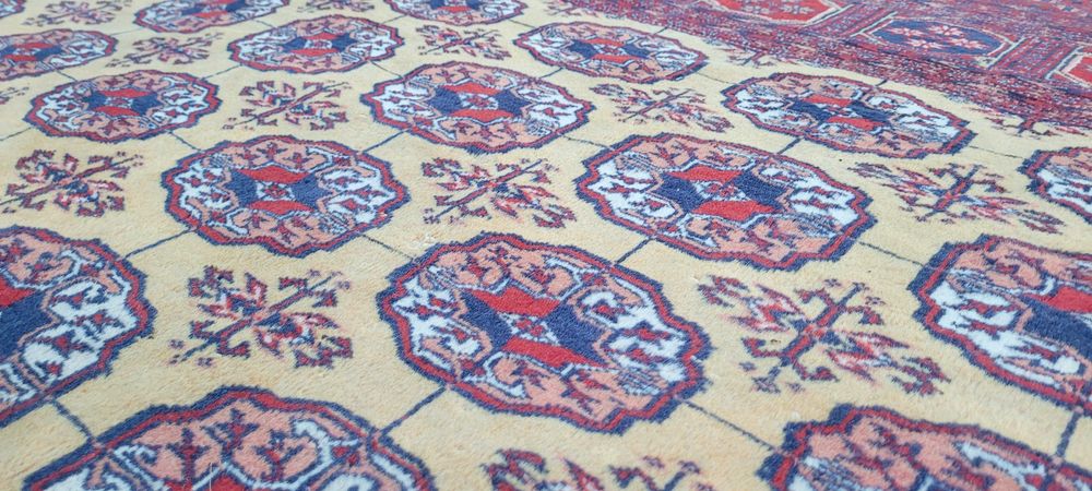 -70% lśniący dywan Buchara ręcznie tkany Pakistan 255/350cm.CENA!