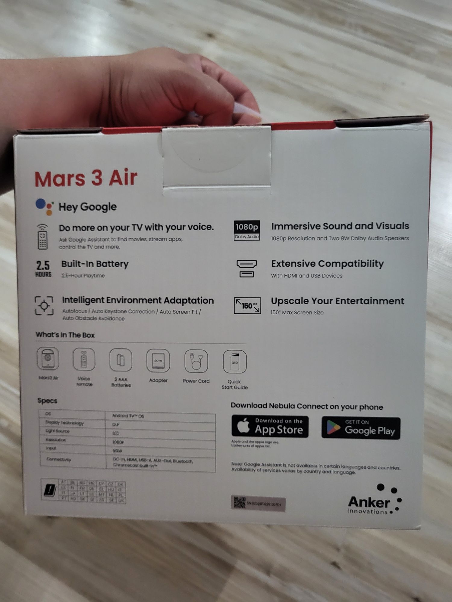 Nebula Mars 3 Air projektor