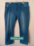 Niebieskie rozciągliwe spodnie jeansowe damskie | r. 52 (6XL) | Zizzi