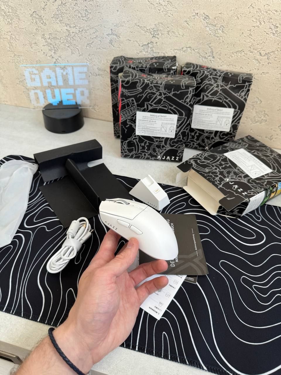 МЕГА РОЗПРОДАЖ! Ігрова мишка AJAZZ AJ139 V2 MC/White/Black