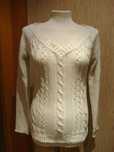 Camisola decotada de tricot branco da Mango