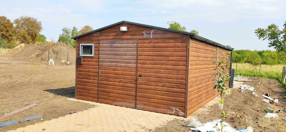 Garaż blaszany 3x5 ( konstrukcja ocynk, transport i montaż gratis)