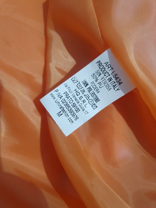 Kurtka Lumina ekoskóra pomarańcz