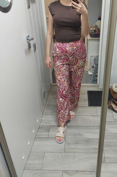 Spodnie wzór paisley, kolorowe