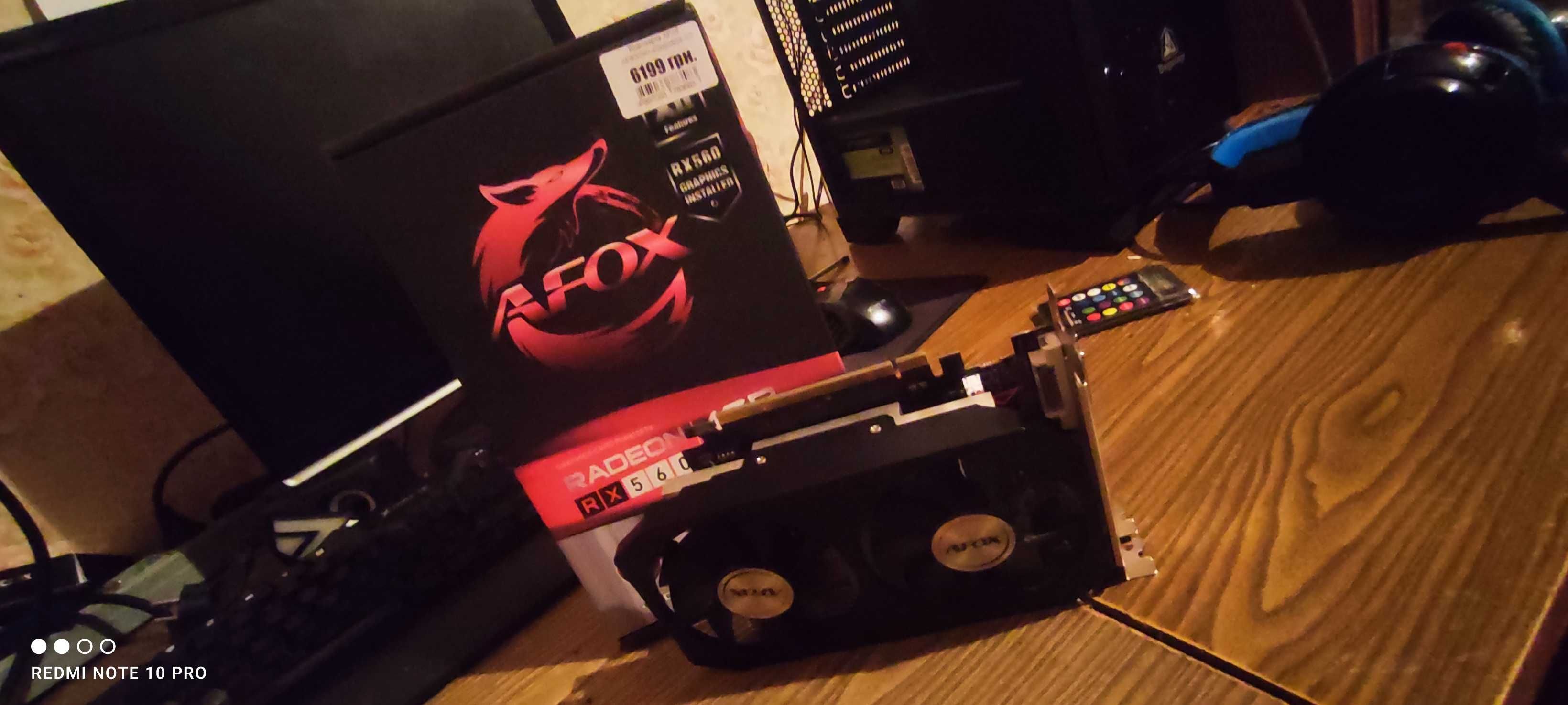 Продаю Видеокарту RX 560 afox 4gb