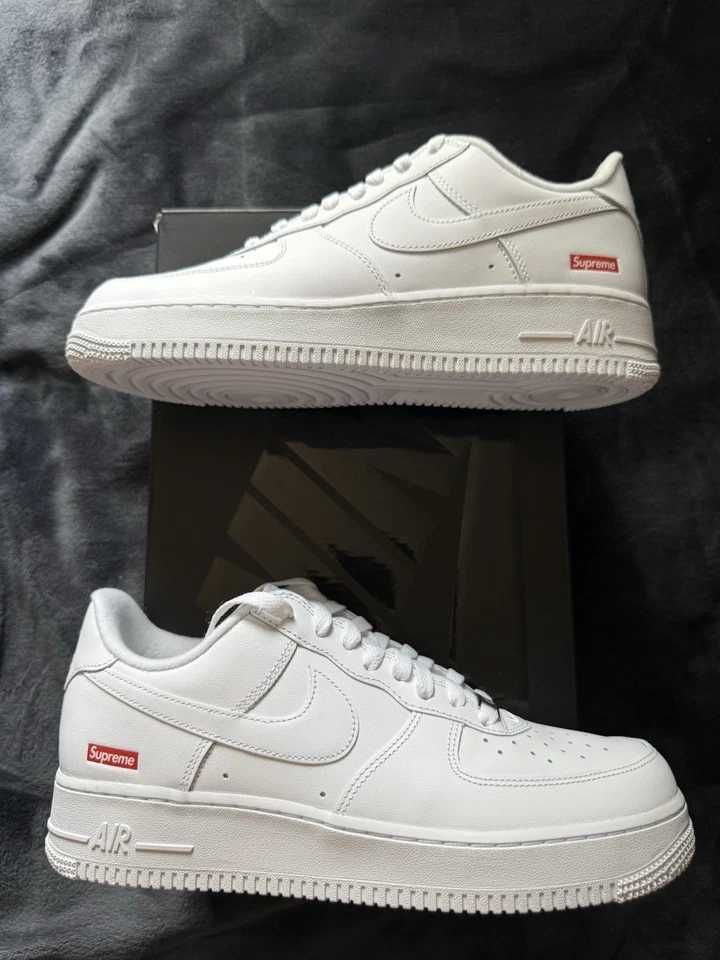AF1\Powietrze*airDamskieNikeForce1SupremeWhite UnisexTrampki Rozm.46