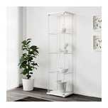 Witryna DETOLF biała / szary (srebrny metalik akryl)  802.691.22 IKEA