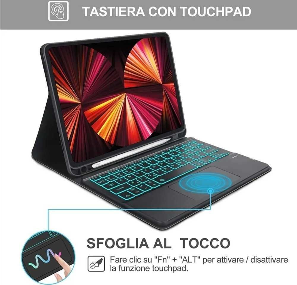 Etui z klawiaturą do Apple iPad Air 5 2022 Air 4 10.9" Pro11 RGB