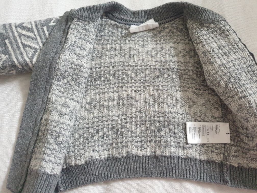 Cieply sweter H&M  z welna 74cm