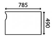 Szyba przednia dolna JCB 8025ZTS, 8026CTS, 8030ZTS, 8035ZTS ACX915