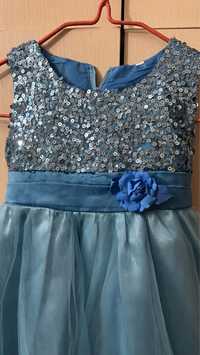 Новорічна сукня з паєтками для дівчинки