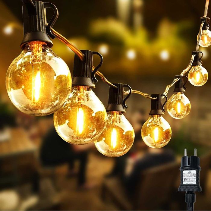 HAUSPROFI 5 m 11 + 2 sztuki, żarówki G40, zewnętrzne lampki