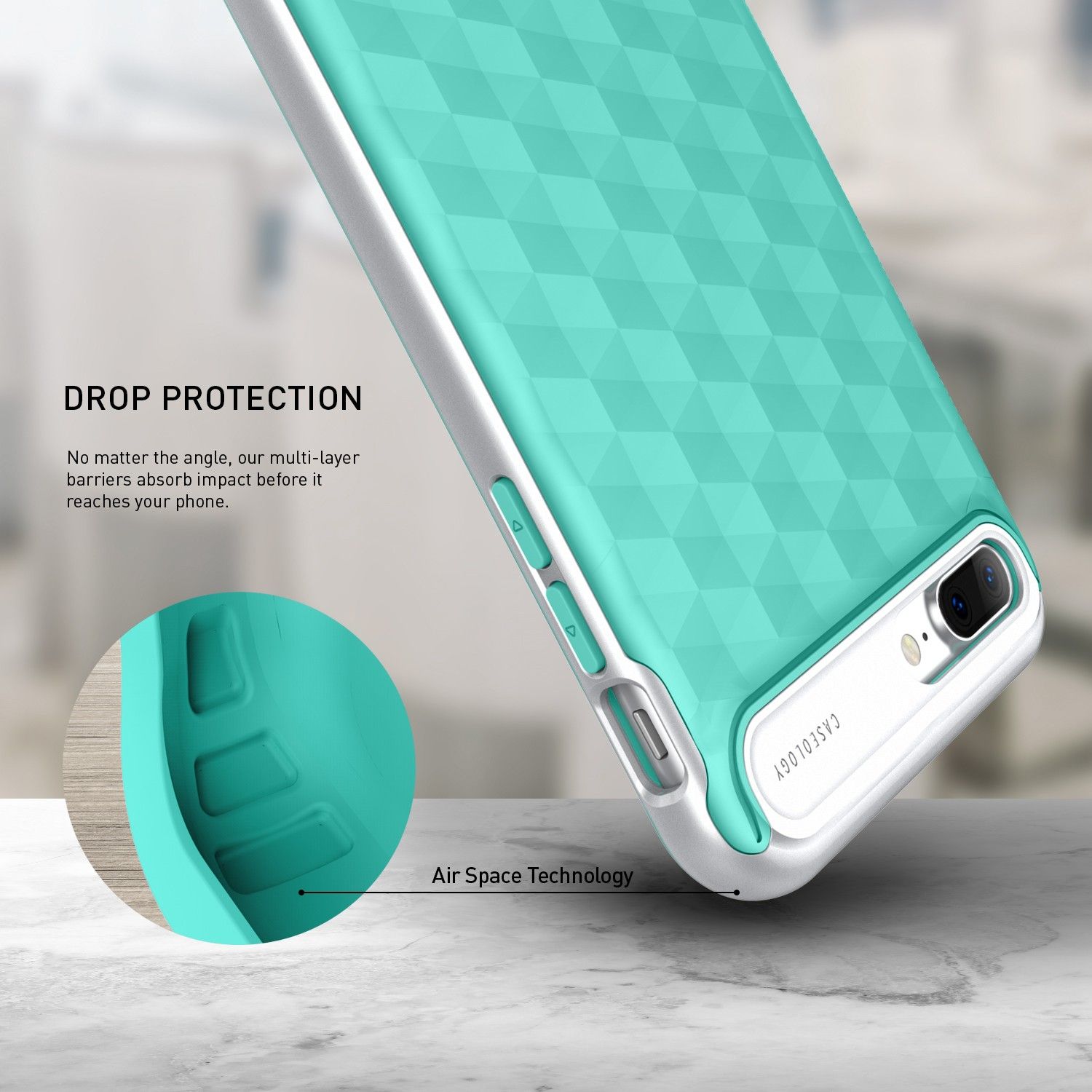 Etui Caseology iPhone 7 Plus / 8 Plus Parallax Turquoise Mint