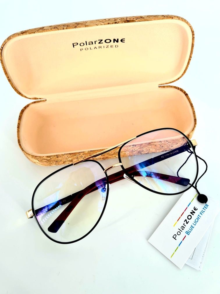 Okulary Polarzone damskie okulary do komputera zerówki nowe