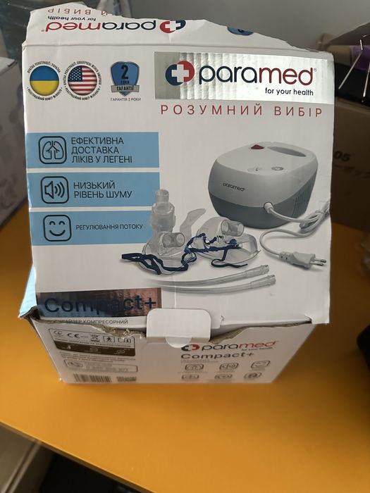 Ингалятор (небулайзер) Paramed Compact+ компрессорный