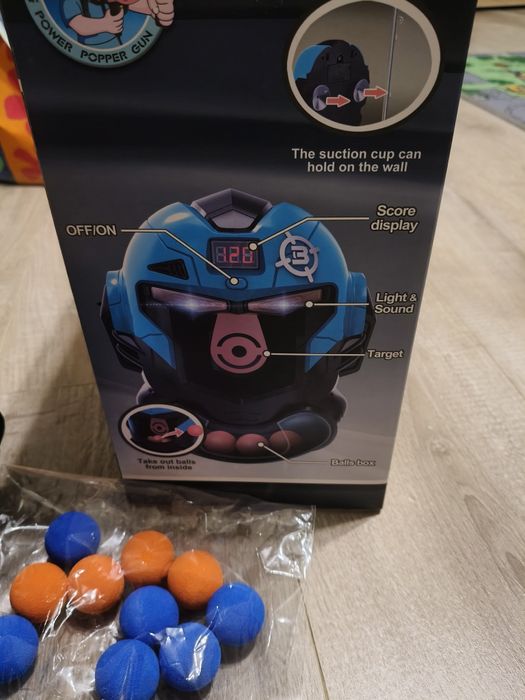 Гра power popper gun 5+, бластер-пістолет+мішень