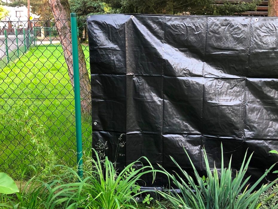 PLANDEKA na ogrodzenie, plandeka ogrodzeniowa 1,76m x 3,41m plandeki