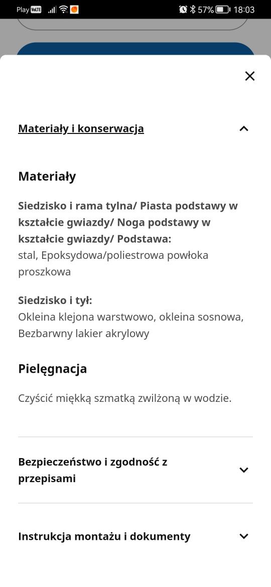 Fotel biurowy obrotowy krzesło ikea Kullaberg