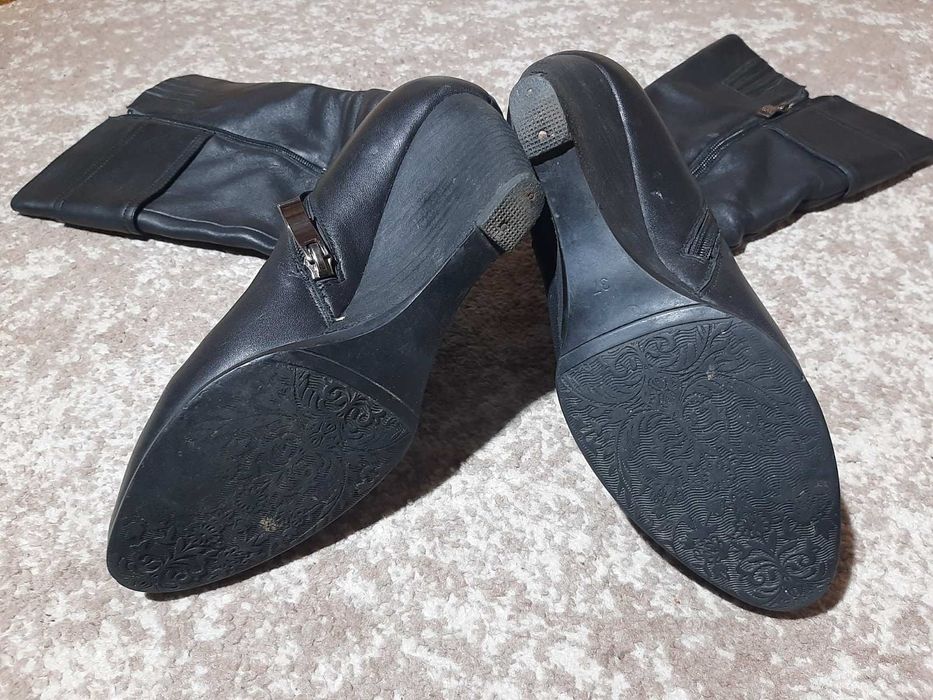 Зимові шкіряні сапожки