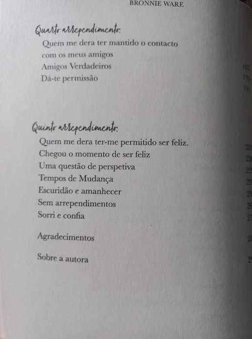 Os Cinco Maiores Arrependimentos Antes de Morrer - Bronnie Ware