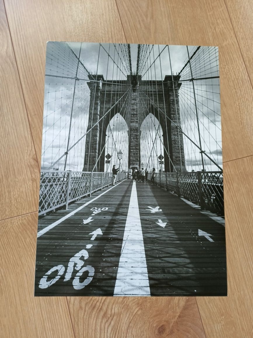 Nowy czarno-biały plakat A3! New York most Manhattan desenio